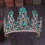 Traditionnel Vert Foncé Faux Diamant Tiare Accessoire Cheveux Mariage 2020 Alliage Accessorize