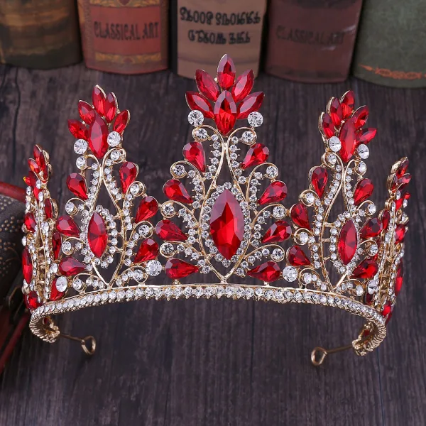 Traditionnel Vert Foncé Faux Diamant Tiare Accessoire Cheveux Mariage 2020 Alliage Accessorize