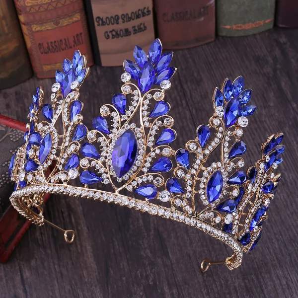 Traditionnel Vert Foncé Faux Diamant Tiare Accessoire Cheveux Mariage 2020 Alliage Accessorize