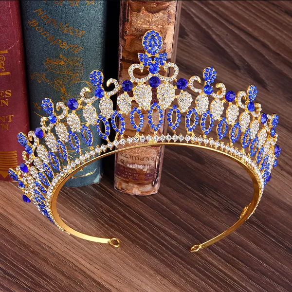 Classic Gold Tiara Bridal Hair Accessories 2020 Alloy Rhinestone Tiara Wedding Accessories
