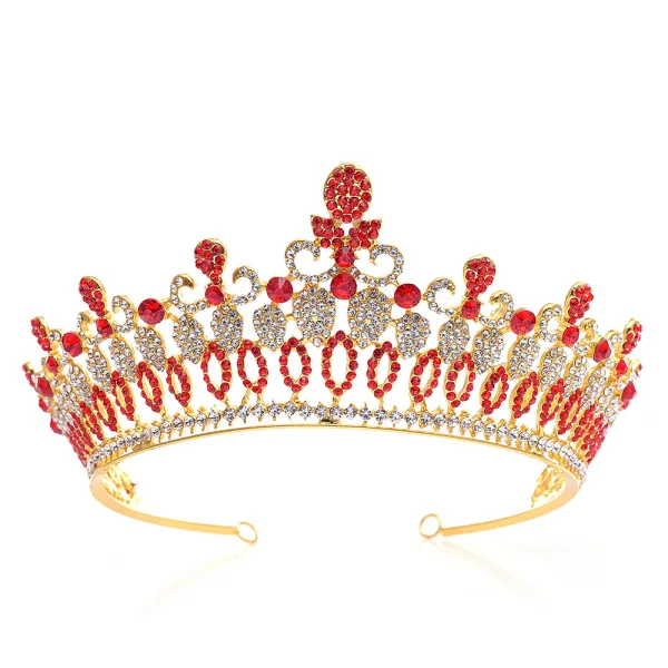 Classic Gold Tiara Bridal Hair Accessories 2020 Alloy Rhinestone Tiara Wedding Accessories