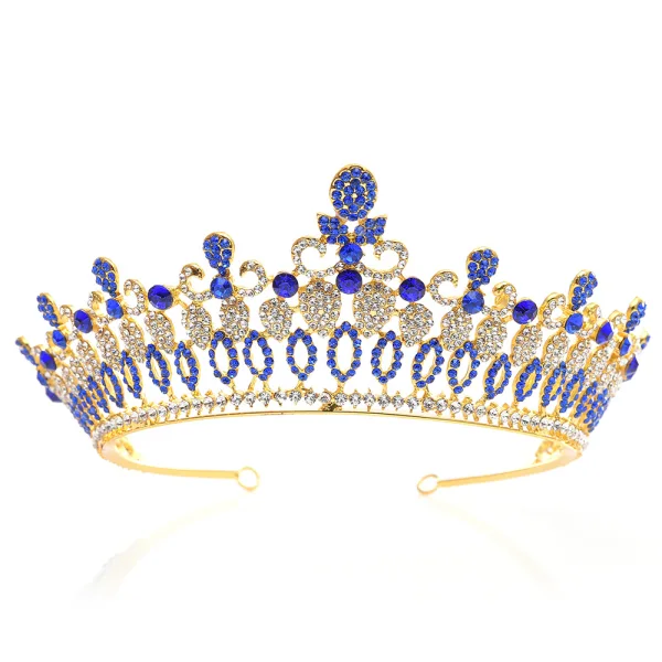 Classic Gold Tiara Bridal Hair Accessories 2020 Alloy Rhinestone Tiara Wedding Accessories