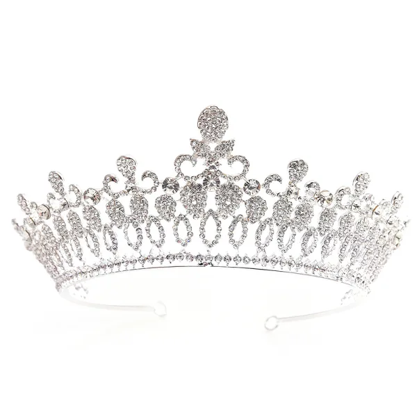 Classic Gold Tiara Bridal Hair Accessories 2020 Alloy Rhinestone Tiara Wedding Accessories