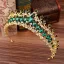Chic / Belle Vert Foncé Faux Diamant Tiare Accessoire Cheveux Mariage 2020 Alliage Mariage Accessorize