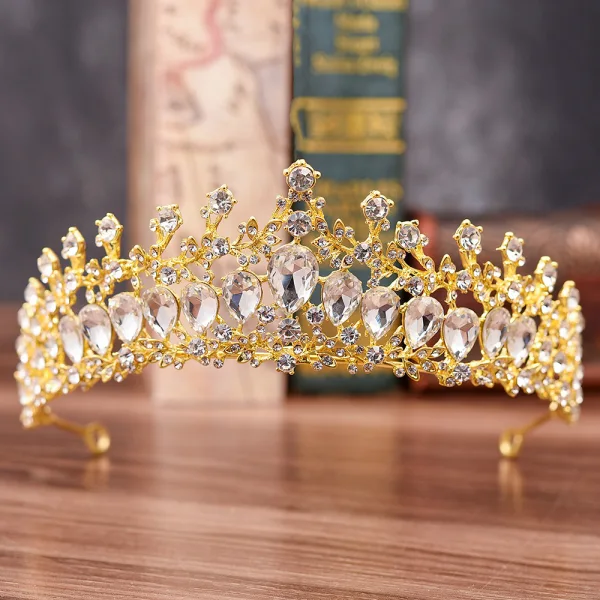 Chic / Belle Vert Foncé Faux Diamant Tiare Accessoire Cheveux Mariage 2020 Alliage Mariage Accessorize