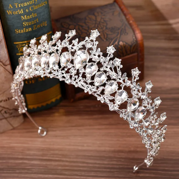Chic / Belle Vert Foncé Faux Diamant Tiare Accessoire Cheveux Mariage 2020 Alliage Mariage Accessorize