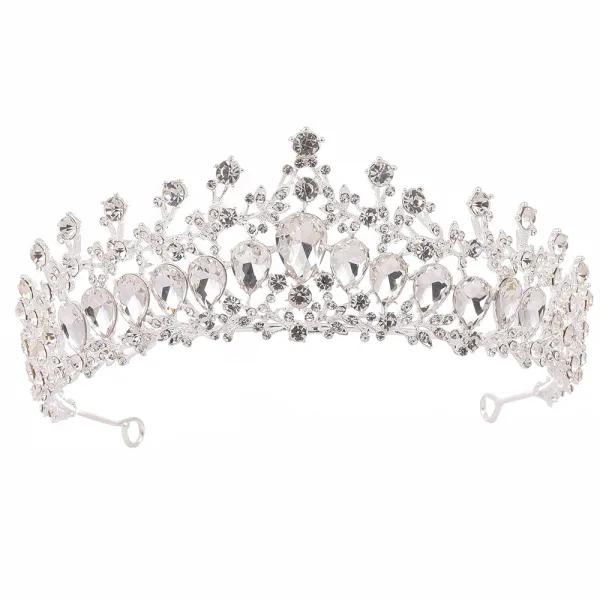 Chic / Belle Vert Foncé Faux Diamant Tiare Accessoire Cheveux Mariage 2020 Alliage Mariage Accessorize