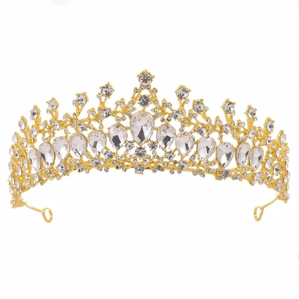Chic / Belle Vert Foncé Faux Diamant Tiare Accessoire Cheveux Mariage 2020 Alliage Mariage Accessorize