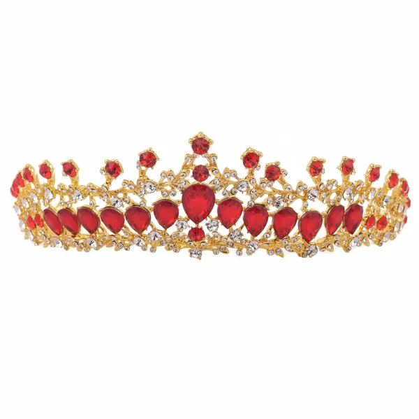 Chic / Belle Vert Foncé Faux Diamant Tiare Accessoire Cheveux Mariage 2020 Alliage Mariage Accessorize
