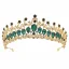Chic / Belle Vert Foncé Faux Diamant Tiare Accessoire Cheveux Mariage 2020 Alliage Mariage Accessorize