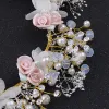 Flower Fairy Gold Headpieces Wedding Accessories 2020 Alloy Flower Beading Pearl Bridal Hair Accessories