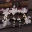 Flower Fairy Ivory Bridal Jewelry 2020 Alloy Flower Beading Pearl Earrings Headpieces Bridal Hair Accessories