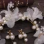 Flower Fairy Ivory Bridal Jewelry 2020 Alloy Flower Beading Pearl Earrings Headpieces Bridal Hair Accessories