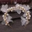 Flower Fairy Ivory Bridal Jewelry 2020 Alloy Flower Beading Pearl Earrings Headpieces Bridal Hair Accessories