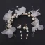 Flower Fairy Ivory Bridal Jewelry 2020 Alloy Flower Beading Pearl Earrings Headpieces Bridal Hair Accessories