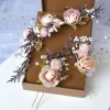 Flower Fairy Pearl Pink Headpieces Wedding Accessories 2020 Alloy Flower Pearl Bridal Hair Accessories