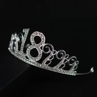 Chic Beautiful Silver Birthday Tiara 2020 Alloy Rhinestone Accessories