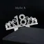 Mooie / Prachtige Zilveren Verjaardag Tiara 2020 Legering Rhinestone Accessoires