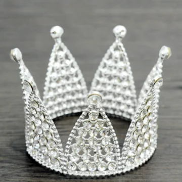 Prisvärd Silver Tiara Brud Huvudbonad 2020 Metall Pärla Rhinestone Bröllop Tillbehör
