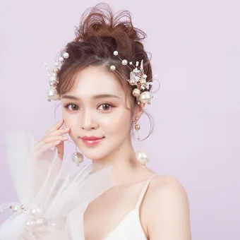 Chic Beautiful Ivory Pearl Bridal Jewelry 2020 Metal Headpieces Earrings Bridal Hair Accessories