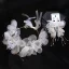 Chic / Belle Doré Bandeaux Accessoire Cheveux Mariage 2020 Alliage Lacer Fleur De Soie Perlage Accessoire Cheveux Boucles D'Oreilles Bijoux Mariage