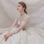 Luxe Champagne La Mariée Robe De Mariée 2020 Robe Boule Transparentes Col Haut 3/4 Manches Dos Nu Appliques En Dentelle Paillettes Perlage Royal Train Volants