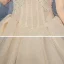 Chic / Beautiful Champagne Bridal Wedding Dresses 2020 Ball Gown Off-The-Shoulder Short Sleeve Backless Beading Glitter Tulle Royal Train