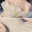Romantic Champagne Bridal Wedding Dresses 2020 Ball Gown Off-The-Shoulder Short Sleeve Backless Glitter Tulle Appliques Lace Beading Cathedral Train Ruffle