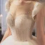 Elegant Champagne Bridal Wedding Dresses 2020 Ball Gown Scoop Neck Sleeveless Backless Glitter Tulle Beading Sequins Cathedral Train Ruffle