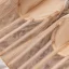 Luxury / Gorgeous Champagne Bridal Wedding Dresses 2020 Ball Gown See-through High Neck Short Sleeve Backless Appliques Lace Handmade Beading Chapel Train Ruffle