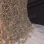 Luxury / Gorgeous Champagne Bridal Wedding Dresses 2020 Ball Gown Spaghetti Straps Sleeveless Backless Handmade  Beading Pearl Ruffle Chapel Train