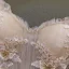 Illusion Champagner Hochzeits Brautkleider / Hochzeitskleider 2020 Ballkleid Durchsichtige Rundhalsausschnitt Kurze Ärmel Rückenfreies Applikationen Blumen Perlenstickerei Kapelle-Schleppe Rüschen