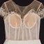 Luxury / Gorgeous Champagne Bridal Wedding Dresses 2020 Ball Gown See-through Scoop Neck Short Sleeve Backless Handmade  Beading Chapel Train Ruffle