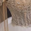 Illusion Ivory Bridal Wedding Dresses 2020 Ball Gown See-through Scoop Neck Long Sleeve Backless Handmade  Beading Cathedral Train Ruffle