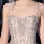 Luxury / Gorgeous Champagne Bridal Wedding Dresses 2020 Ball Gown Spaghetti Straps Sleeveless Backless Handmade  Beading Cathedral Train Ruffle