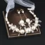 Élégant Ivoire Perle Accessoire Cheveux Boucles D'Oreilles Bijoux Mariage 2020 Alliage Fleur De Soie Lacer Bandeaux Accessoire Cheveux Mariage