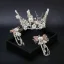 Flower Fairy Silver Silk Flower Tiara Earrings Bridal Jewelry 2020 Alloy Crystal Beading Wedding Accessories