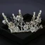 Flower Fairy Silver Silk Flower Tiara Earrings Bridal Jewelry 2020 Alloy Crystal Beading Wedding Accessories