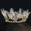 Charming Gold Tiara Earrings Bridal Jewelry 2020 Alloy Pearl Rhinestone Wedding Accessories