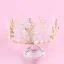 Elegant Gold Tiara Earrings Bridal Jewelry 2020 Metal Pearl Silk Flower Wedding Accessories