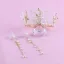 Elegant Gold Tiara Earrings Bridal Jewelry 2020 Metal Pearl Silk Flower Wedding Accessories