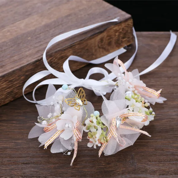 Fée Des Fleurs Rougissant Rose Bandeaux Accessoire Cheveux Mariage 2020 Alliage Lacer Fleur Perle Accessoire Cheveux Mariage Accessorize