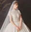 Vintage / Retro Ivory See-through Wedding Dresses 2020 Ball Gown High Neck Short Sleeve Appliques Lace Beading Pearl Cathedral Train Ruffle