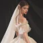 Victoriaanse stijl Champagne Bruids Trouwjurken 2020 Baljurk Uit De Schouder Gezwollen Korte Mouwen Ruglooze Appliques Kant Kralen Glans Tule Cathedral Train Ruche