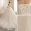 Affordable Champagne Bridal Wedding Dresses 2020 Ball Gown Strapless Sleeveless Backless Appliques Lace Beading Glitter Tulle Chapel Train Ruffle