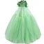 High-end Green Prom Dresses 2020 Ball Gown Strapless Sleeveless Floor-Length / Long Ruffle Backless Formal Dresses