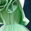 High-end Green Prom Dresses 2020 Ball Gown Strapless Sleeveless Floor-Length / Long Ruffle Backless Formal Dresses