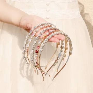 Fine Rhinestone Hårbøyle 2020 Legering Hodepynt Tilbehør