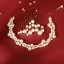 Chic / Beautiful Gold Headpieces Headbands Earrings Bridal Jewelry 2020 Alloy Pearl Rhinestone Wedding Accessories