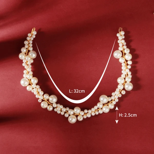 Chic / Beautiful Gold Headpieces Headbands Earrings Bridal Jewelry 2020 Alloy Pearl Rhinestone Wedding Accessories